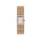 Croton Womens Diamond-accent Square Rose Gold-tone Bracelet Watch