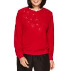 Alfred Dunner Long Sleeve Brushed Fleece Top