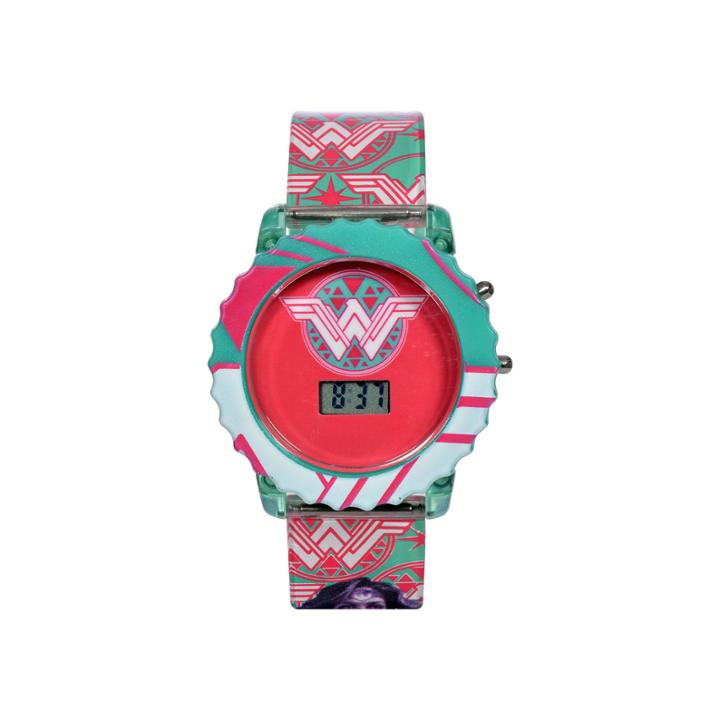 Dc Comics Batman Vs. Superman Wonder Woman Lcd Rotating Flash Dial Strap Watch