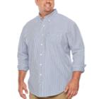 Izod Premium Essential Wovens Long Sleeve Checked Button-front Shirt-big And Tall