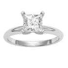 Womens 1 7/8 Ct. T.w. Princess White Moissanite 14k Gold Engagement Ring