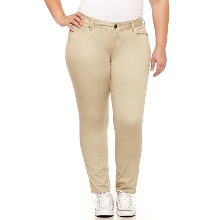Arizona Skinny Fit Slim Pants-juniors Plus