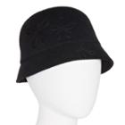 Black Daisy Cloche Hat