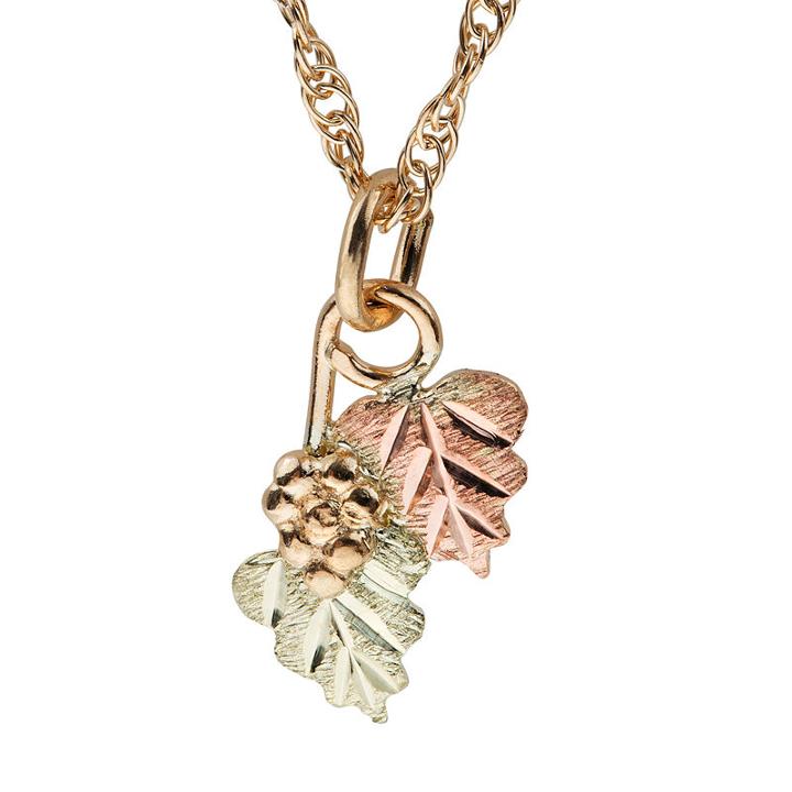 Black Hills Gold Womens 10k Gold Pendant Necklace