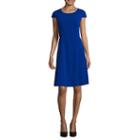 Alyx Cap-sleeve Vertical-seam Fit-n-flare Dress