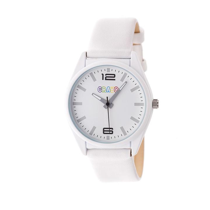 Crayo Unisex White Strap Watch-cracr4801