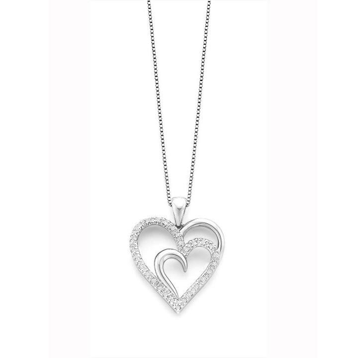 !limited Time Special, While Supplies Last! 1/10 Ct. T.w. Diamond Sterling Silver Heart Pendant Necklace