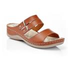 Henry Ferrera Comfort-aaa/brown Womens Flat Sandals