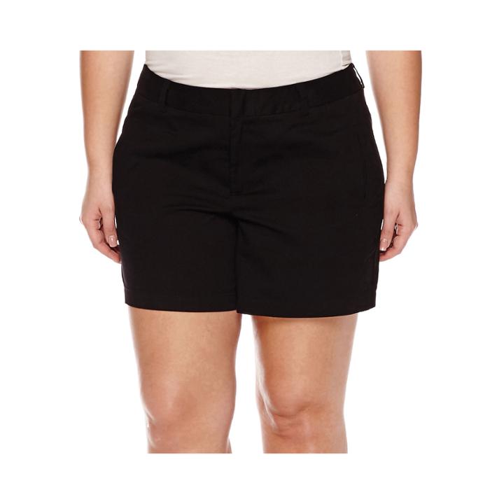 Stylus&trade; Twill Cotton Shorts - Plus