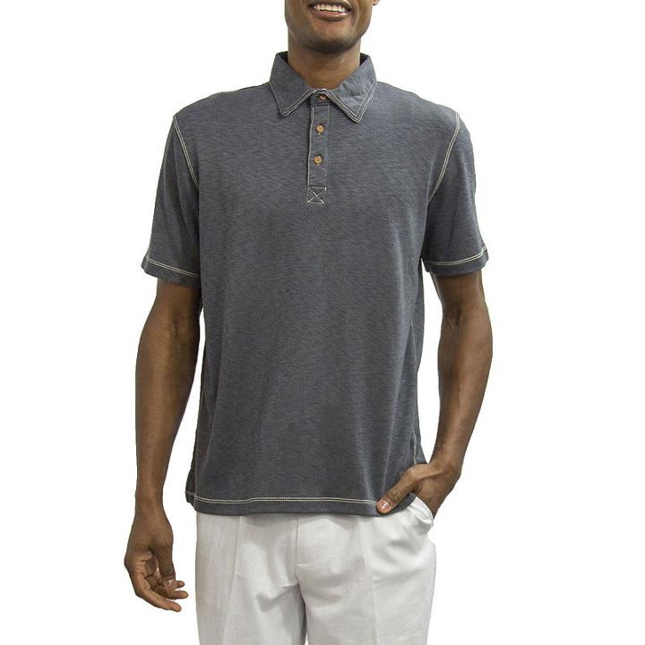 Steve Harvey Short Sleeve Pattern Knit Polo Shirt Big And Tall
