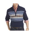 Izod Fair Isle Quarter-zip Sweater
