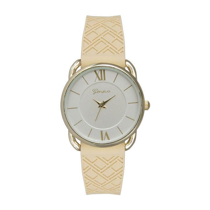 Olivia Pratt Womens Brown Strap Watch-20423beige