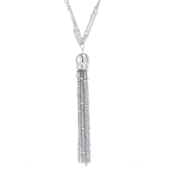 Silver Reflections Silver Reflection Womens Silver Over Brass Pendant Necklace