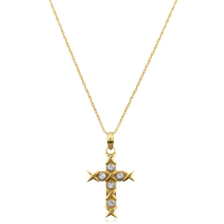 Womens 10k Gold Cross Pendant