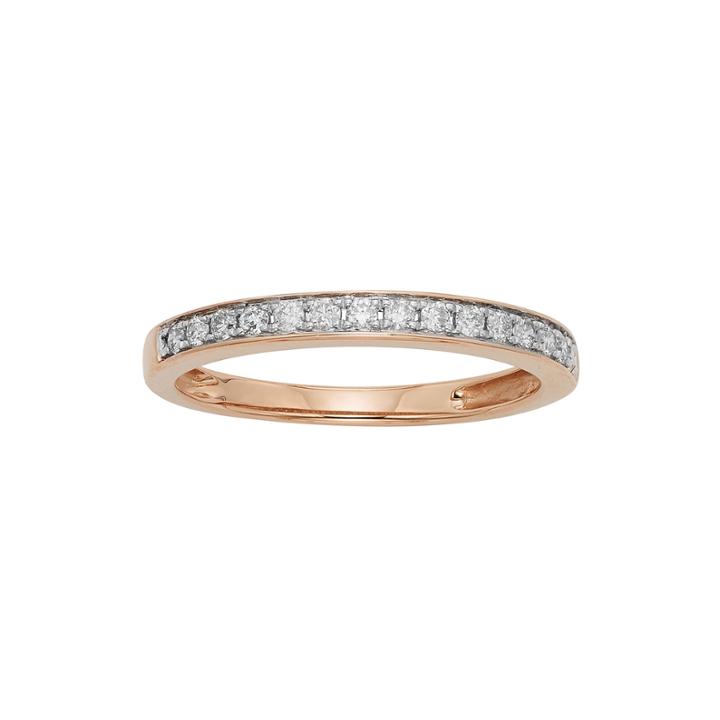 1/4 Ct. T.w. Certified Diamond Single-row Rose Gold Wedding Band