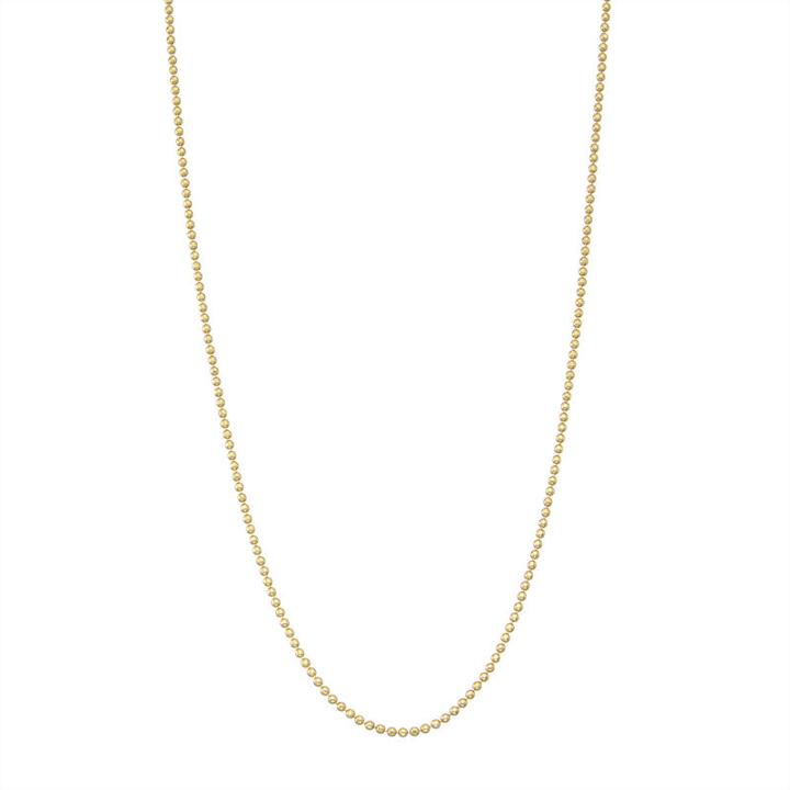 14k Gold Over Silver Solid Cable 20 Inch Chain Necklace