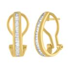 1/2 Ct. T.w. Genuine White Diamond 10k Gold 20mm Hoop Earrings