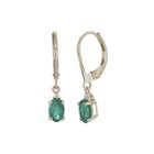 Limited Quantities Genuine Emerald And Diamond-accent 10k Yellow Gold Drop Earrings