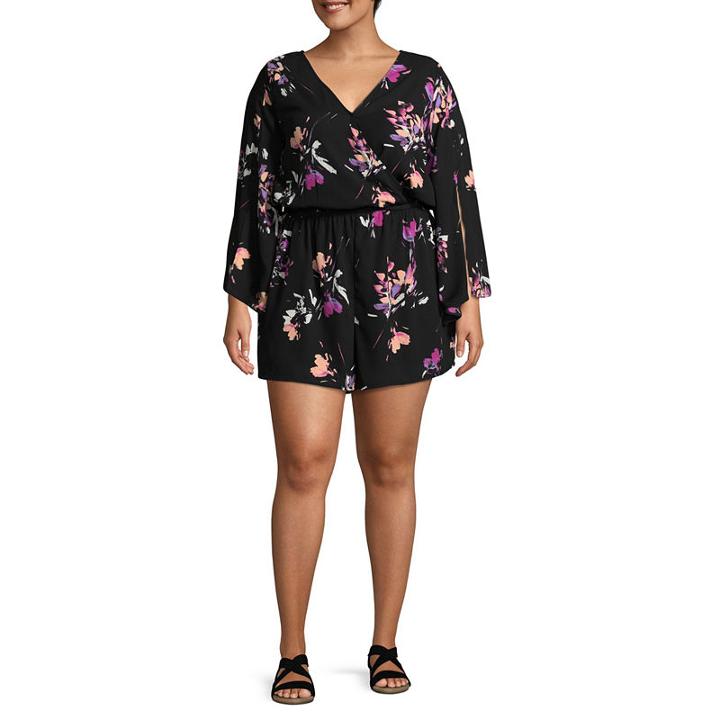 Arizona Long Sleeve Romper-juniors Plus