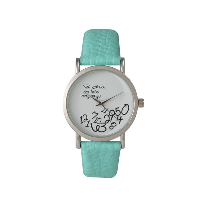 Olivia Pratt Womens Green Strap Watch-15189mint