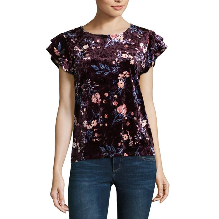 A.n.a Velvet Ruffle Tee