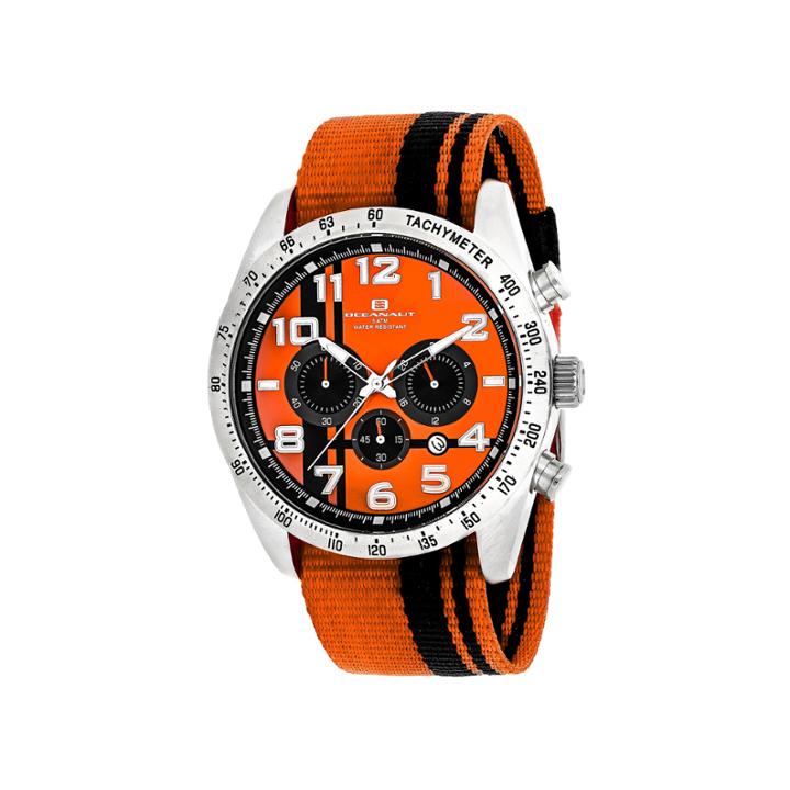 Oceanaut Mens Orange Strap Watch-oc3521