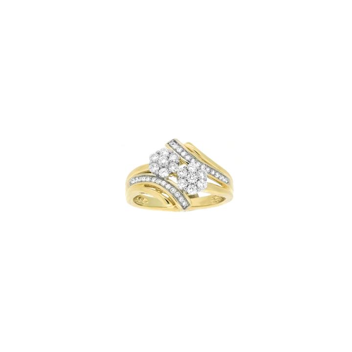 Diamond Blossom Womens Diamond 10k Gold
