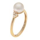 1/10 Ct. T.w. Round White Pearl 14k Gold Stud Earrings
