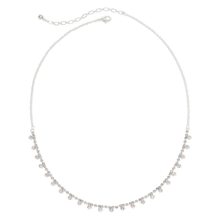 Vieste Silver-tone Crystal Necklace