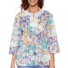 Alfred Dunner Sanibel Island 3/4-sleeve Print Tunic