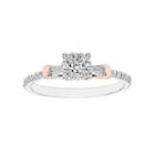 Enchanted By Disney Womens 1/5 Ct. T.w. Round Diamond 10k Gold Promise Ring