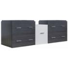 60.5-in. W 17.8-in. D Modern Wall Mount Plywood-melamine Vanity Base Set Only In White-dawn Grey