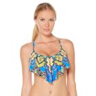 Coastal Zone By Jantzen Paisley Flounce Swimsuit Top