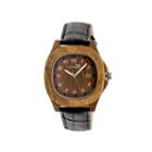 Earth Wood Sherwood Olive Leather-band Watch With Date Ethew2704