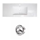 48.75-in. W 1 Hole Ceramic Top Set In White Color