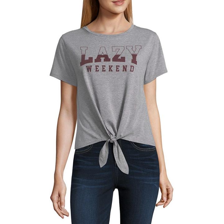 Lazy Weekend Tie Front Tee - Junior