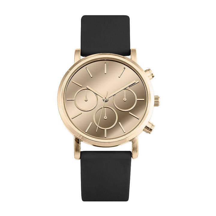 Mixit Womens Black Strap Watch-pt3063rgbk