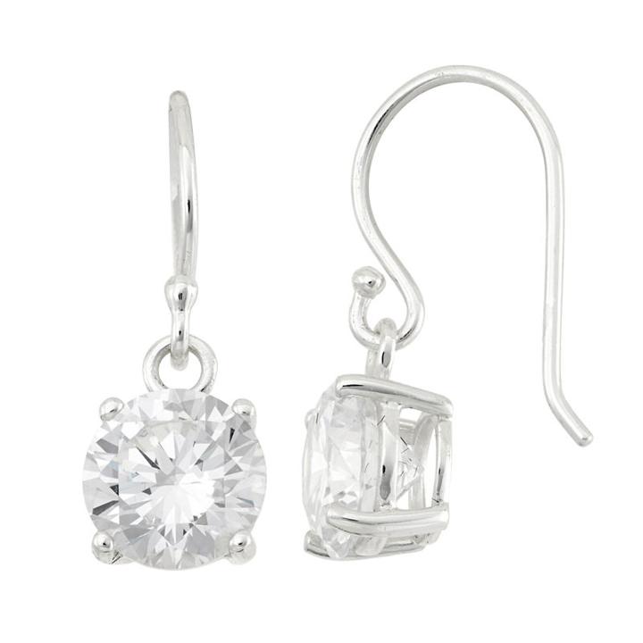 Greater Than 6 Ct. T.w. White Cubic Zirconia Drop Earrings