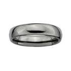Personally Stackable Black Sterling Silver Stackable 3.5mm Rounded Ring