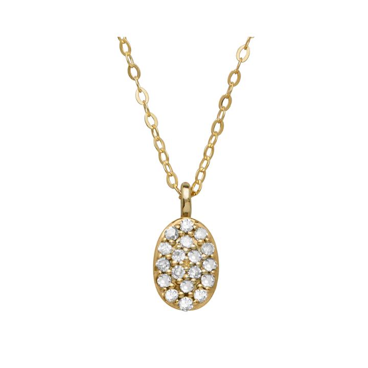 1/10 Ct. T.w. Diamond Oval Pendant Necklace