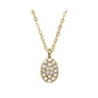 1/10 Ct. T.w. Diamond Oval Pendant Necklace
