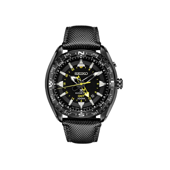 Seiko Mens Black Strap Watch-sun057