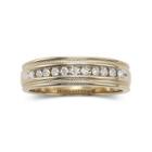 Mens 1 Ct. T.w. Diamond Ring 14k Gold Over Sterling Silver