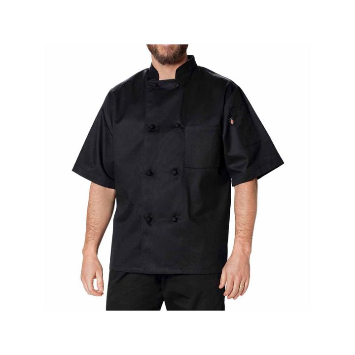 Dickies Unisex Short Sleeve Classic Knot Button Chef Coat - Big