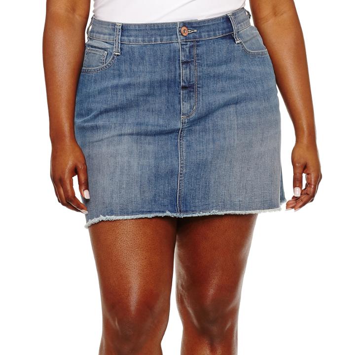 Arizona Denim Skirt-juniors Plus
