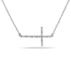 Womens 1 1/10 Ct. T.w. White Diamond Sterling Silver Pendant Necklace