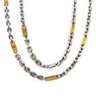 Mens Two-tone Stainless Steel Link Necklace