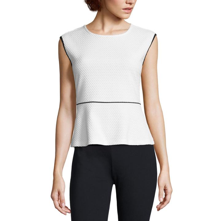 Liz Claiborne Sleeveless Crew Neck T-shirt-womens