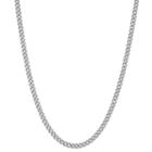 Sterling Silver Solid Curb 16 Inch Chain Necklace
