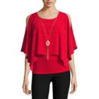 By & By V Neck Woven Blouse-juniors